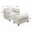 Boucle Fabric Club Chair Armchair with Ottoman-613019566