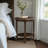Round End Table with Shelf