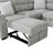 9401 Nickel Sectional W/ 3 Pillows + Ott