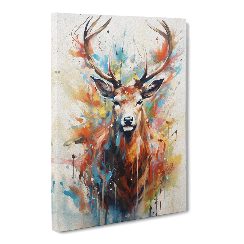 Deer Gestural - Print, 60cm H x 40cm W x 3cm D