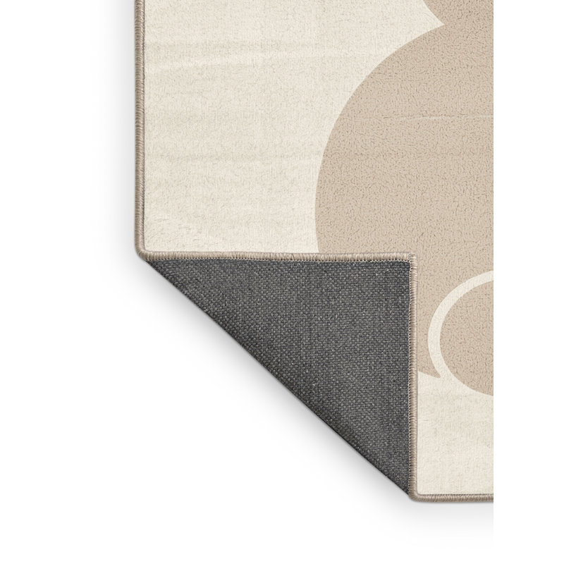 Soft Plush Eslinger Easter Modern & Contemporary Abstract Area Rug in Beige – Beige Binding, 7x9