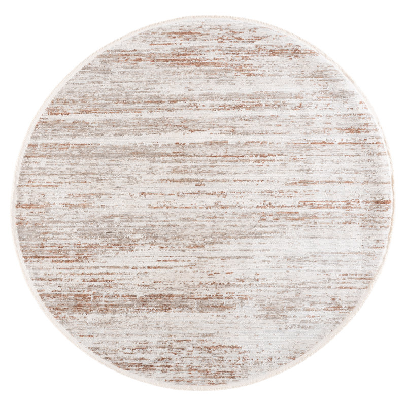 Tapis d'intérieur à performance moderne Kendal, Rond 6 pi 7 po