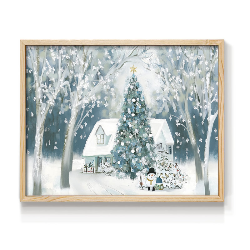 Chirstmas Art-DLXII - Reproduction encadrée - Restickable, Naturel, H 22 po x l 28 po
