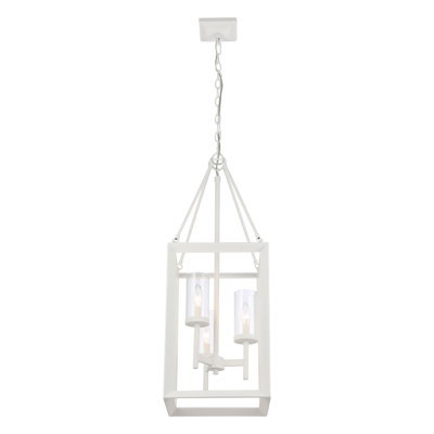 Suspension Smyth à 3 lumières en blanc naturel
