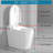 Yingze 10 Inch Rough-In Compact Smart Toilet with Auto Flush, Heated Bidet Seat, LED Night Light & Foot Sensor – White-122811519