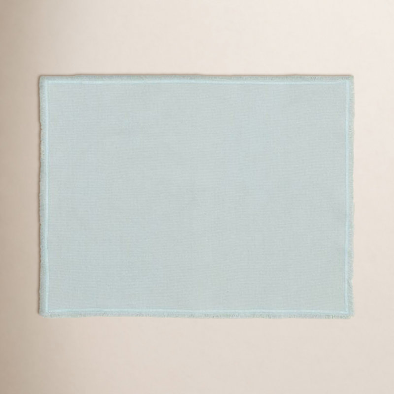 Jarmaine Cotton Rectangle Placemats, Sky