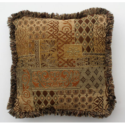 Chenille Square Patchwork Patch Gold
