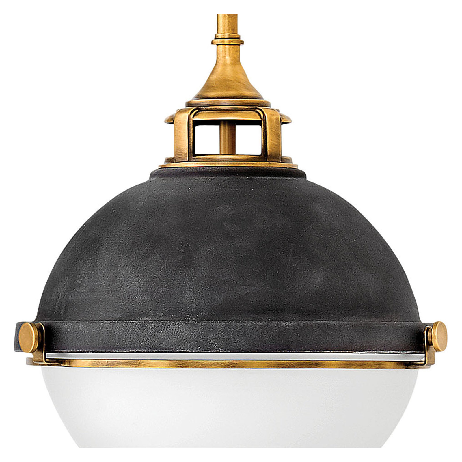 3 - Light Dimmable Globe Chandelier, Aged Zinc