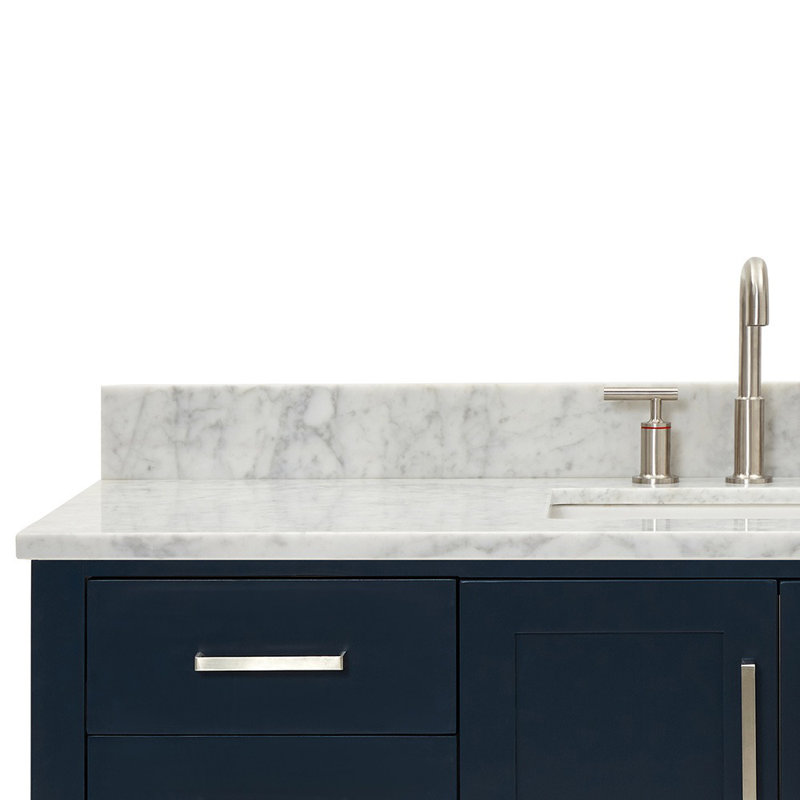 Magnolia Bath Vanity Rectangular Basin S061SCW2R, Midnight Blue, Rectangular, 55"