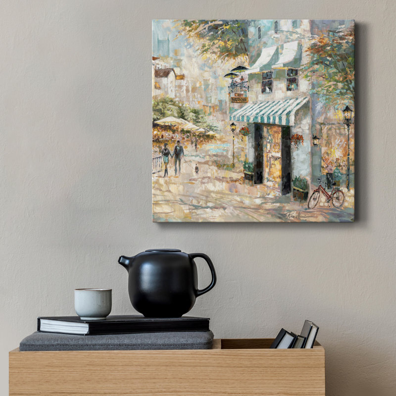 «Rooftop Cafe Détail II», reproduction d'art sur toile tendue, H 10 po x l 10 po x P 1,5 po