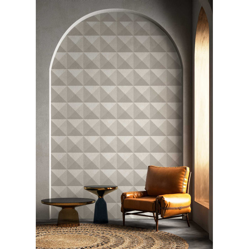 Yuki Osada Geometric Wallpaper Double Roll, Cream