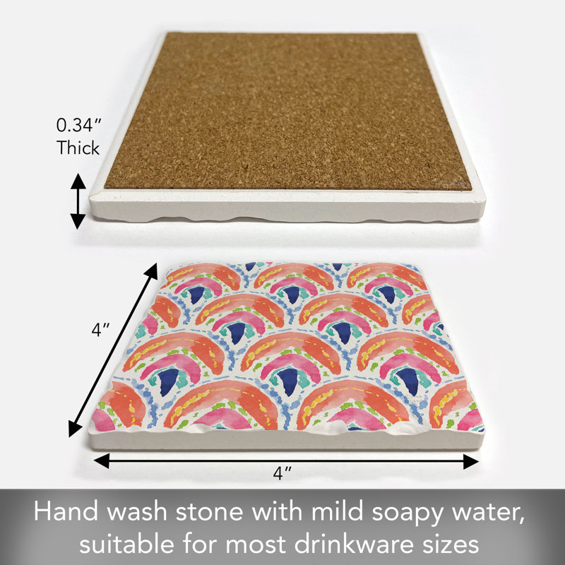 Sous-verre simple à carreaux bohémien de mer Créez votre propre ensemble