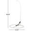 Bas de la chaise suspendue: blanc, fer - 43,16 po Profondeur: 80,61 po de hauteur, poids de 43,36 lb, fond de détente blanc