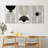 Mid-Century Modern Black And White Minimalist Abstract Home Decor Framed Wall Art Work Canvas Print-119018148-71202615