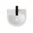 16x14 Inch Wall-Mounted Ceramic Bathroom Sink with Black Towel Bar and Faucet, Space-Saving and Durable Design