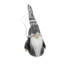 Ensemble de 2 décorations de Noël suspendues grises et rouges Santa Gnome 4 po
