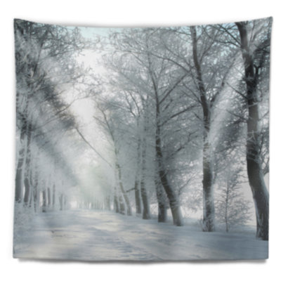 Tapisserie en polyester de la forêt en polyester pour le matin avec accessoires suspendus inclus