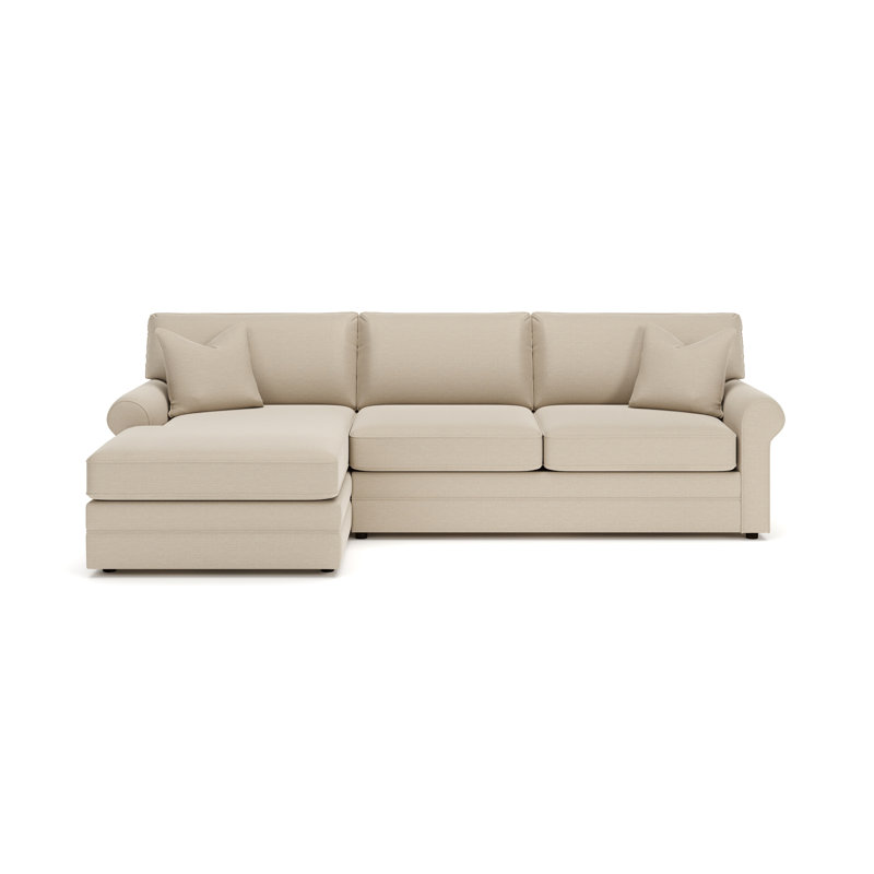 Charlie 2-Piece Sofa With Chaise Sectional, Canvas Canvas, Cruise Adrift
