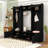 Multi-Functional Entryway Hall Tree with Cabinets, Hooks, and Anti-Tip Safety-1593444648