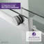 Porte de douche coulissante sans cadre Stellar Series 57 à 60 po x 76 po, en nickel brossé et verre trempé-52233382