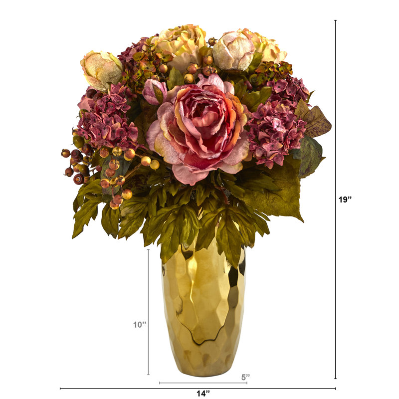 Peony Arrangement in Vase