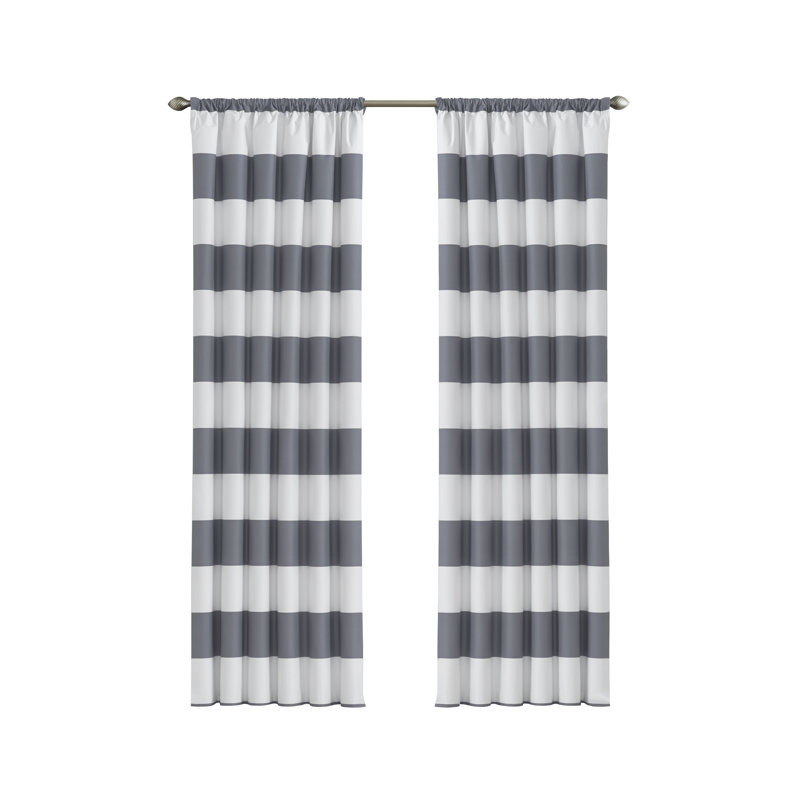 Blackout Curtain Single Panel, 42" W x 63" L, Gray