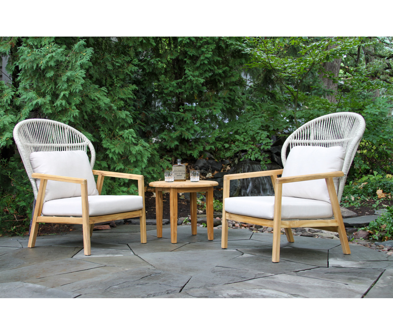 Florentia 2 - Person Patio Conversation Set with Cushions
