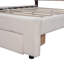 Grand lit plateforme tapissier Teddy