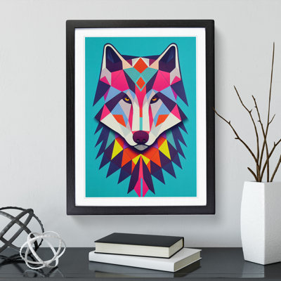 Colourful Abstract Wolf - Wall Art