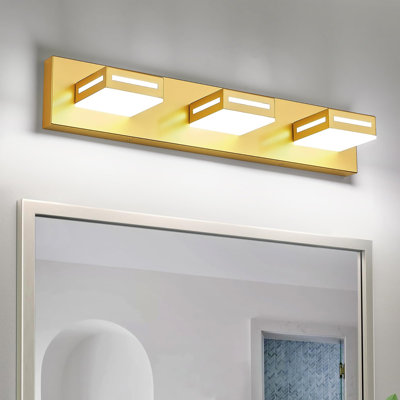 Luminaire de meuble-lavabo moderne 24 po à 3 lumières DEL sur miroir