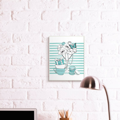 Impression d’art graphique en verre d’illustration de style glamour par Martina Pavlova