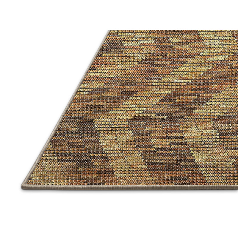 Tapis brun à chevrons Kimberlin, Rectangle 2 pi x 5 pi