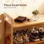 Range-chaussures en bambou à 3 niveaux couleur bois naturel 26,8 pouces