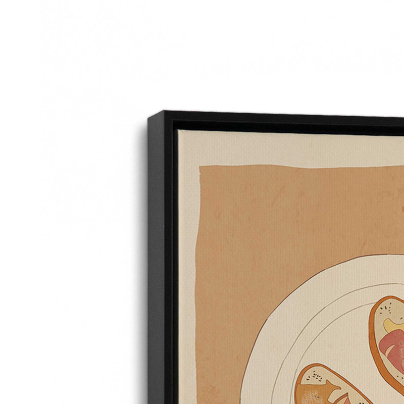 Reproduction d'art, petit-déjeuner, par Thomas Thingdesign, Noir, Framed Print without Mat, 24" H x 18" W