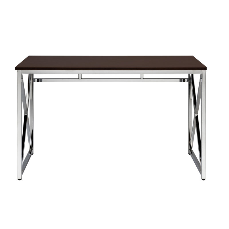 Modern Office Desk Brown Color - 23.4 In. Width, 48.03 Depth, Stylish Design Writing / 47" Wide Desktop, Wood,