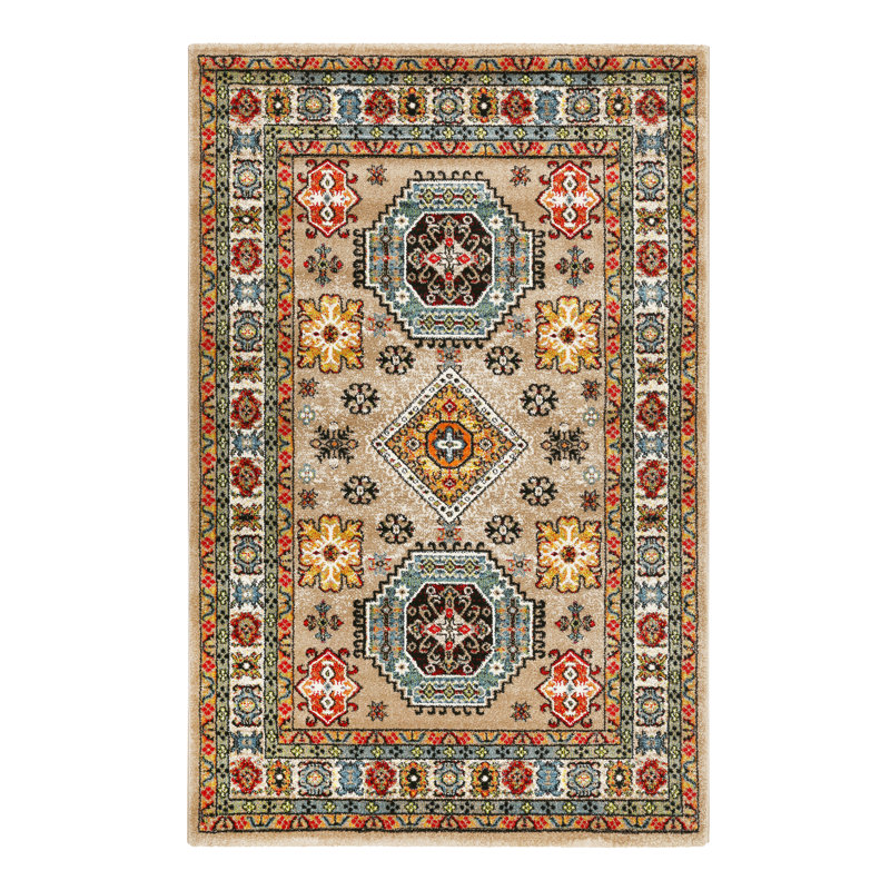 Beauman Blue/Brown/Green Rug, Rectangle 80 x 150cm