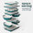 Nonstick Stackable Bakeware Set - Durable, Easy Release Baking Set, Sage, 10 Pcs