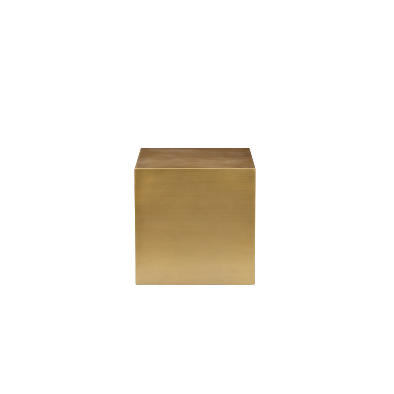 Lanser End Table, 16" H x 16" W x 16" D, Brass