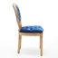 Chaises de salle à manger en velours bleu avec chevilles réglables, chaises en bois massif, boucle tirée à la main, base