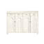 Banc de rangement blanc pour chaussures en bois massif