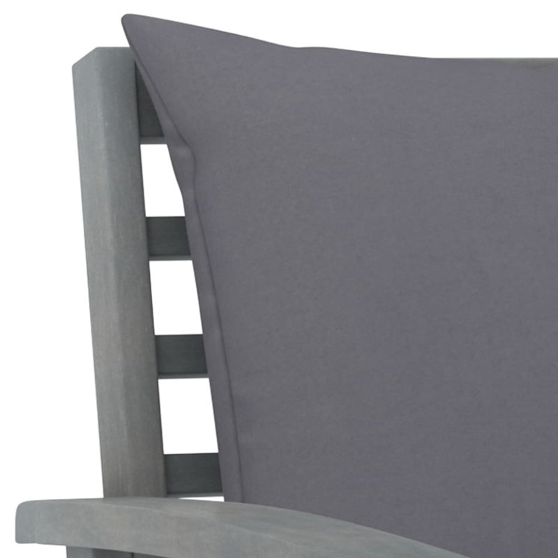Estela Patio Chair with Cushions, Gray, Gray