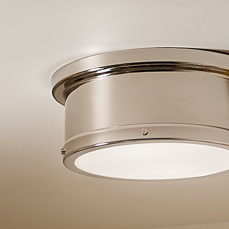 Zhazira Flush Mount, Polished Nickel