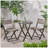 Charming Acacia Wood Bistro Set With Foldable Feature And Stylish Design2 Chairs+1 Table-372731386