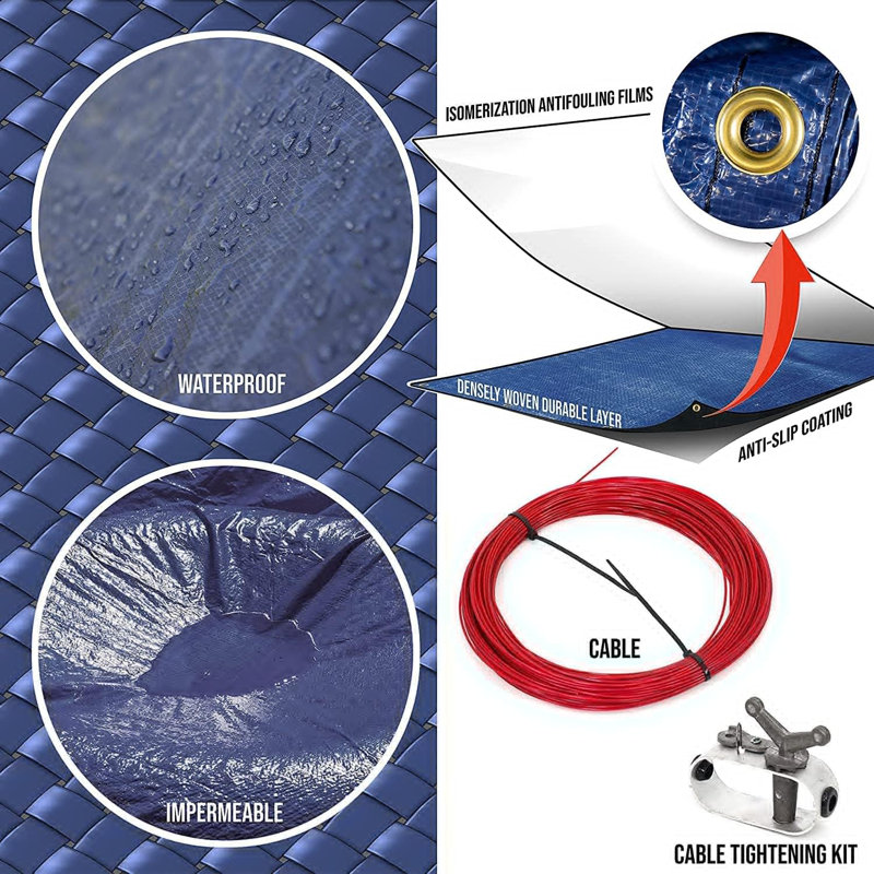 Housse de protection pour piscine Colourtree Premium, H 0,25 po x l 144 po x P 444 po