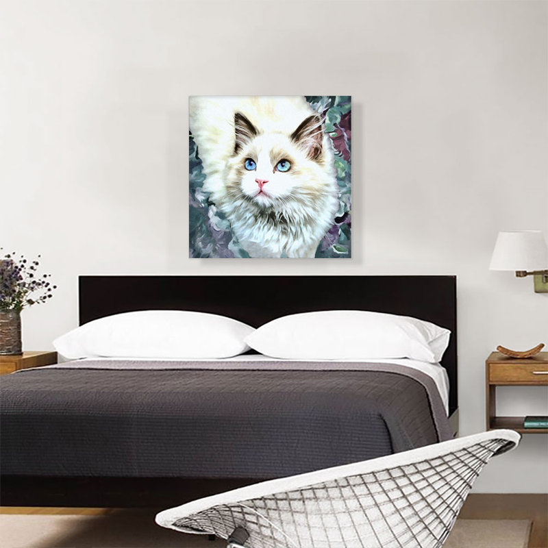 «Ragdoll Cat Breed Glamour», reproduction d'art sur toile tendue, H 26 po x l 26 po x P 0,75 po