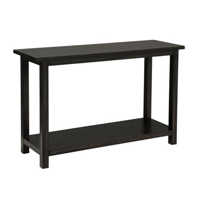 Pine And Engineered Wood Rectangular Distressed Entryway Console Table With Open Shelf For Daily Essentials Lower Storing Decor