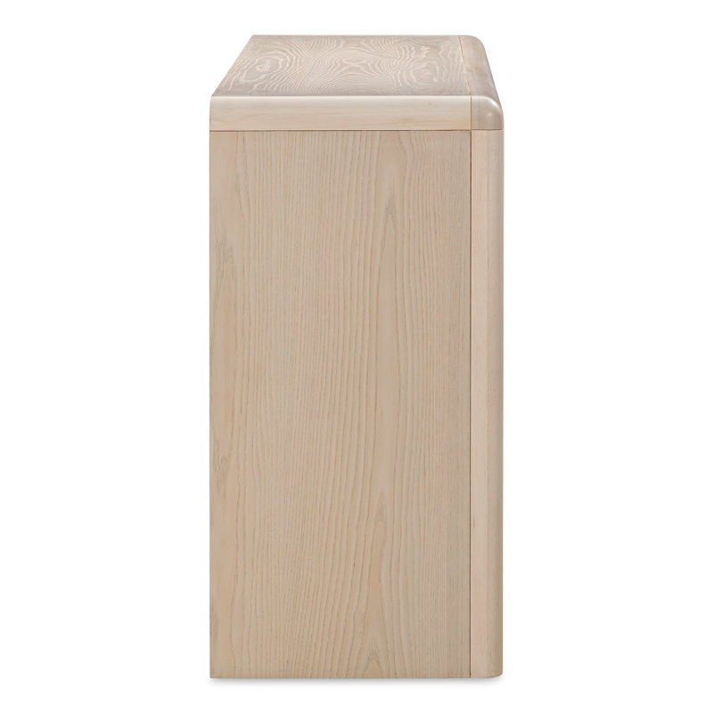 Morenci Four Door Ash Wood Sideboard In White Sand