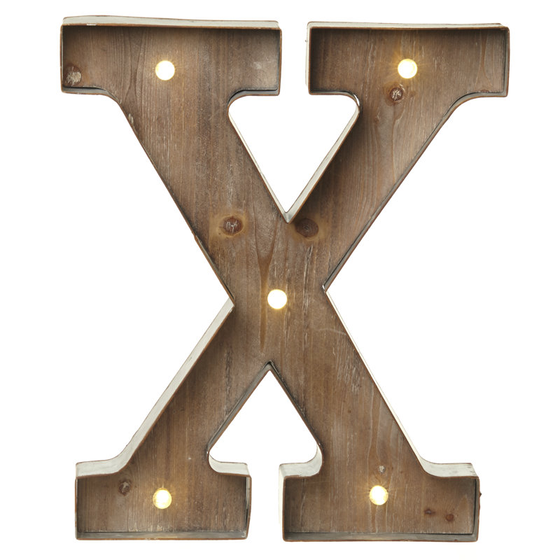 Della Text & Numbers Letter Block, X