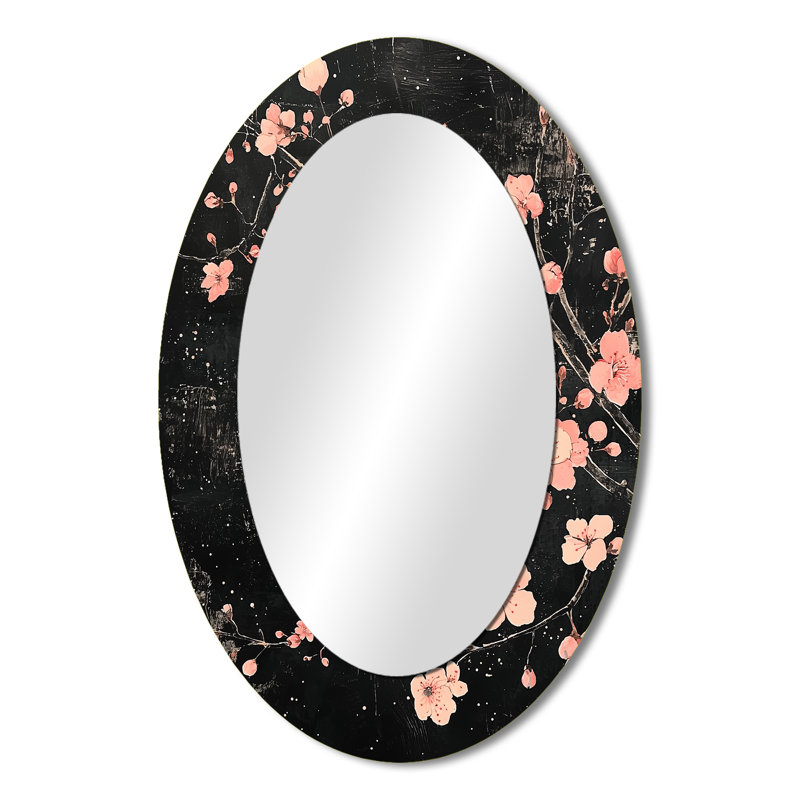 Miroir mural Cherry Blossom Midnight Blooms II, 36 po x 24 po