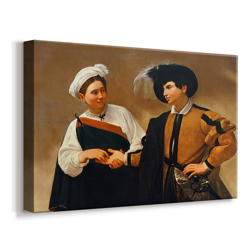 Le diseur de bonne aventure (version Capitoline) - Toile tendue Caravaggio-Gallery - c. 1594, 12x18